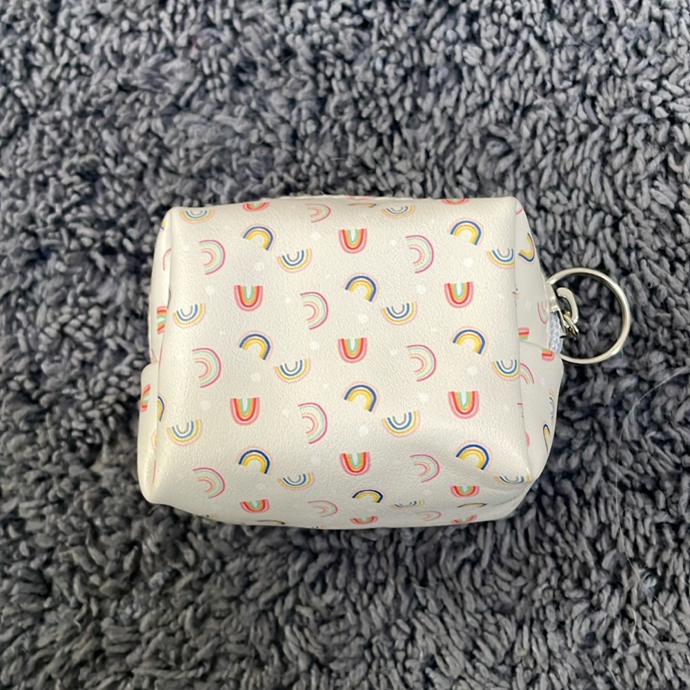 NWOT little rainbows keychain pouch
